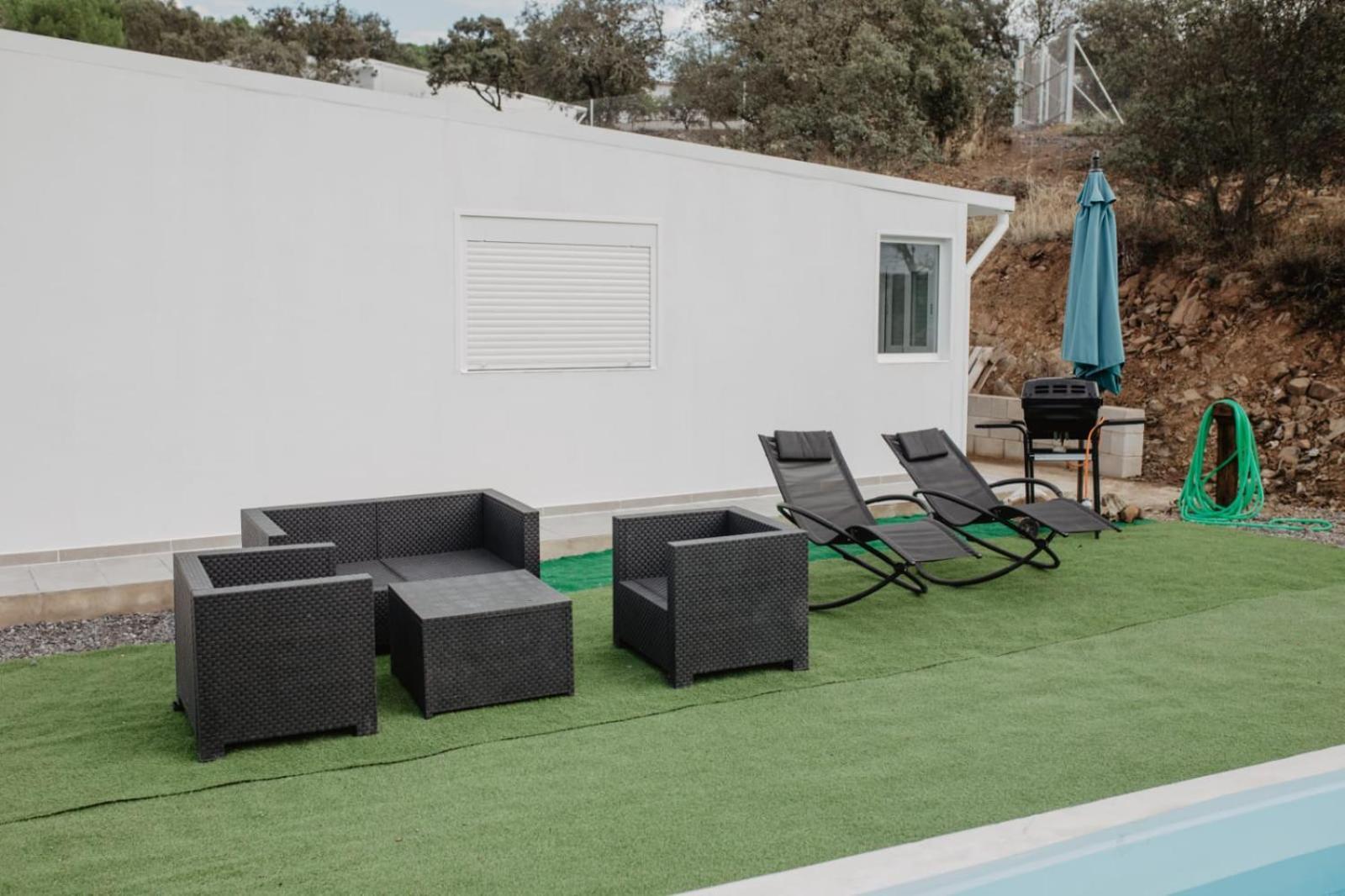 Casa En El Lago.Unmillondeestrellas Villaharta Kültér fotó